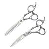 6 Inch Silver Hair Scissors Professional Hairdressing Tools Curved Cutting Scissors Thinning Shear Barber Tools Family Hair Care Top Grade