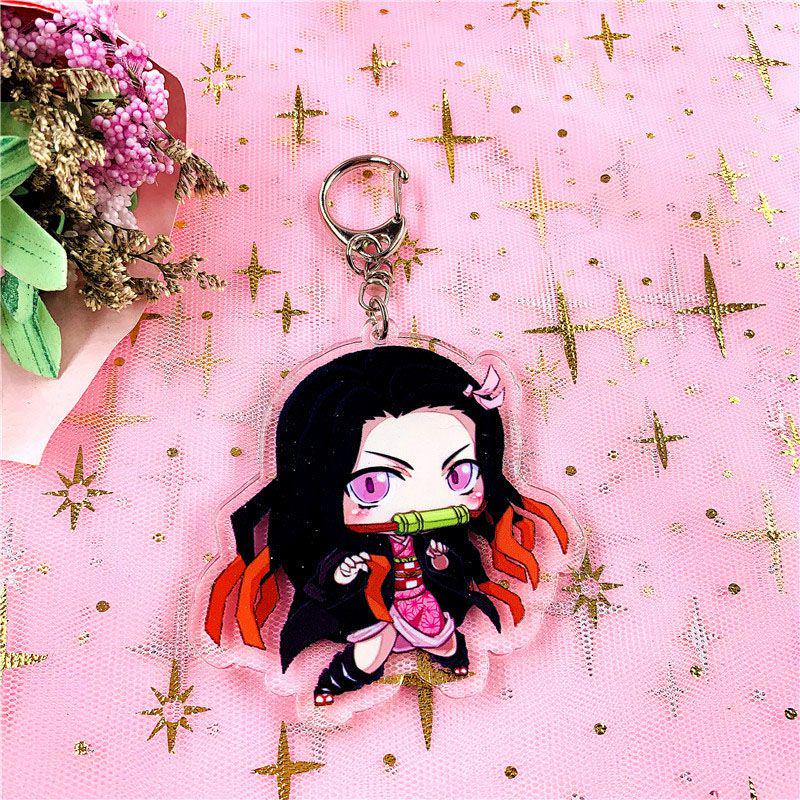 Прочный и прозрачный акриловый брелок Demon Slayer для фанатов Kimetsu No Yaiba