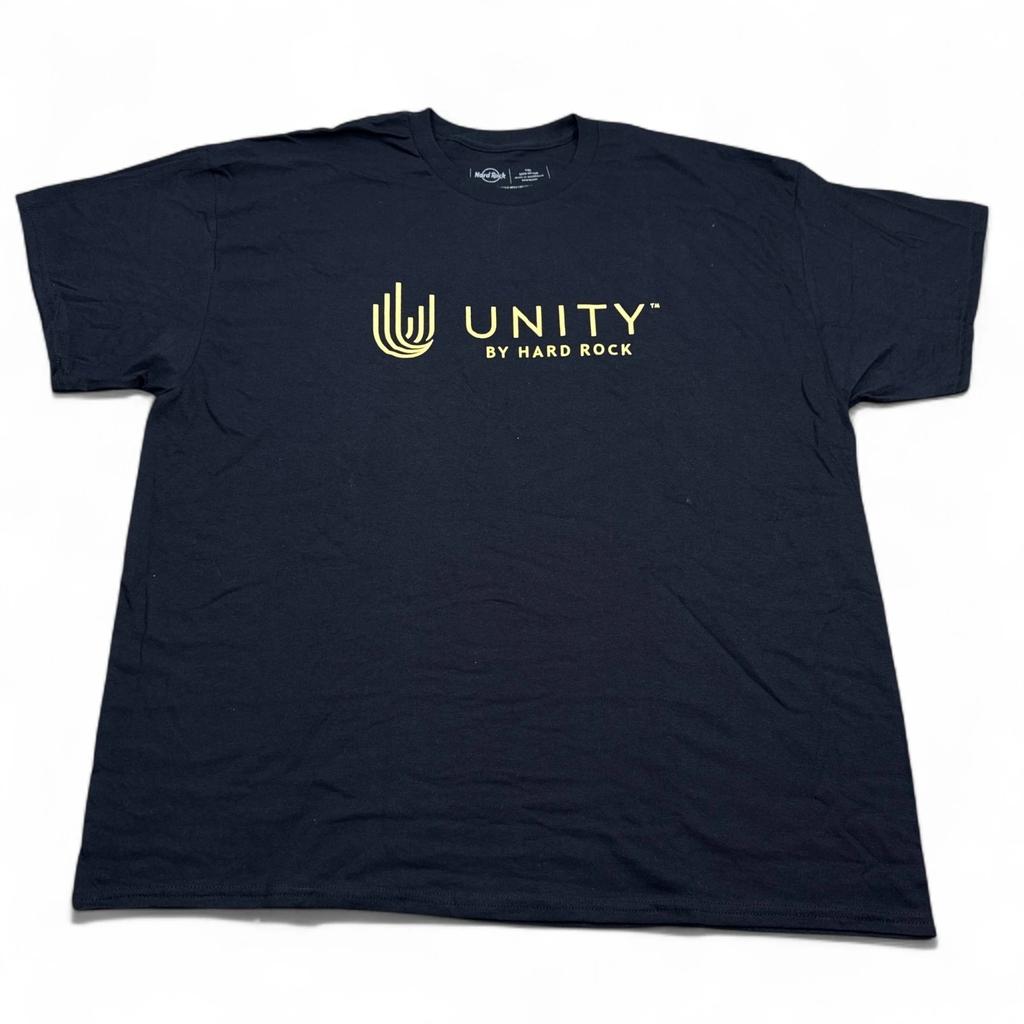 Футболка UNITY от Hard Rock Cafe Мужская Размер 2XL XXL Черная с Золотым Логотипом