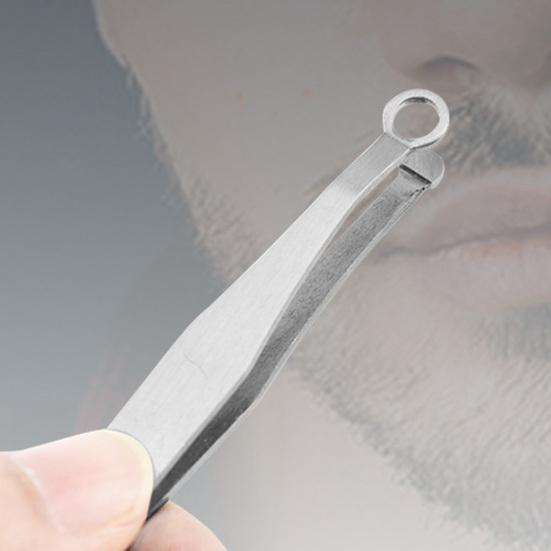 Пинцет для триммера для носа Yousheng, нержавеющий, универсальный, с круглым кончиком из нержавеющей стали, для удаления волос для мужчин