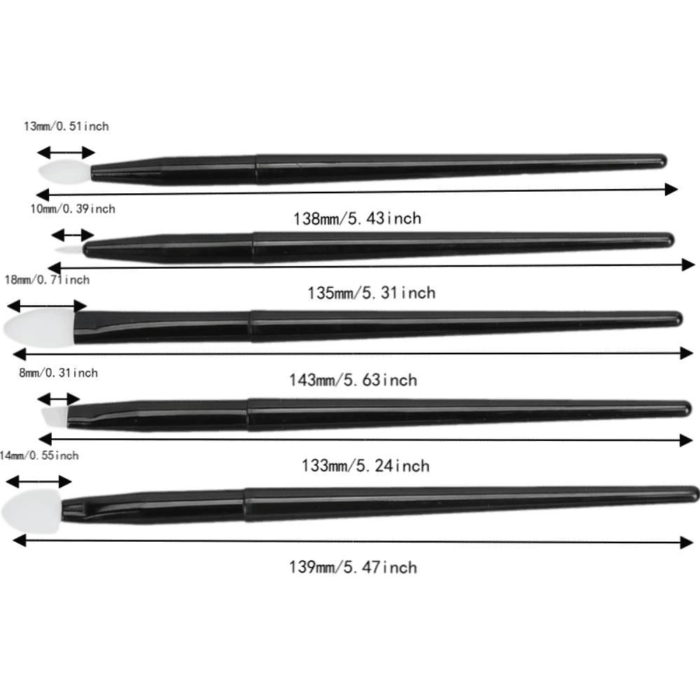 5pcs Multifunctional Silicone Makeup Brushes Precision Cream Makeup Tools For Liquid Eye Shadow