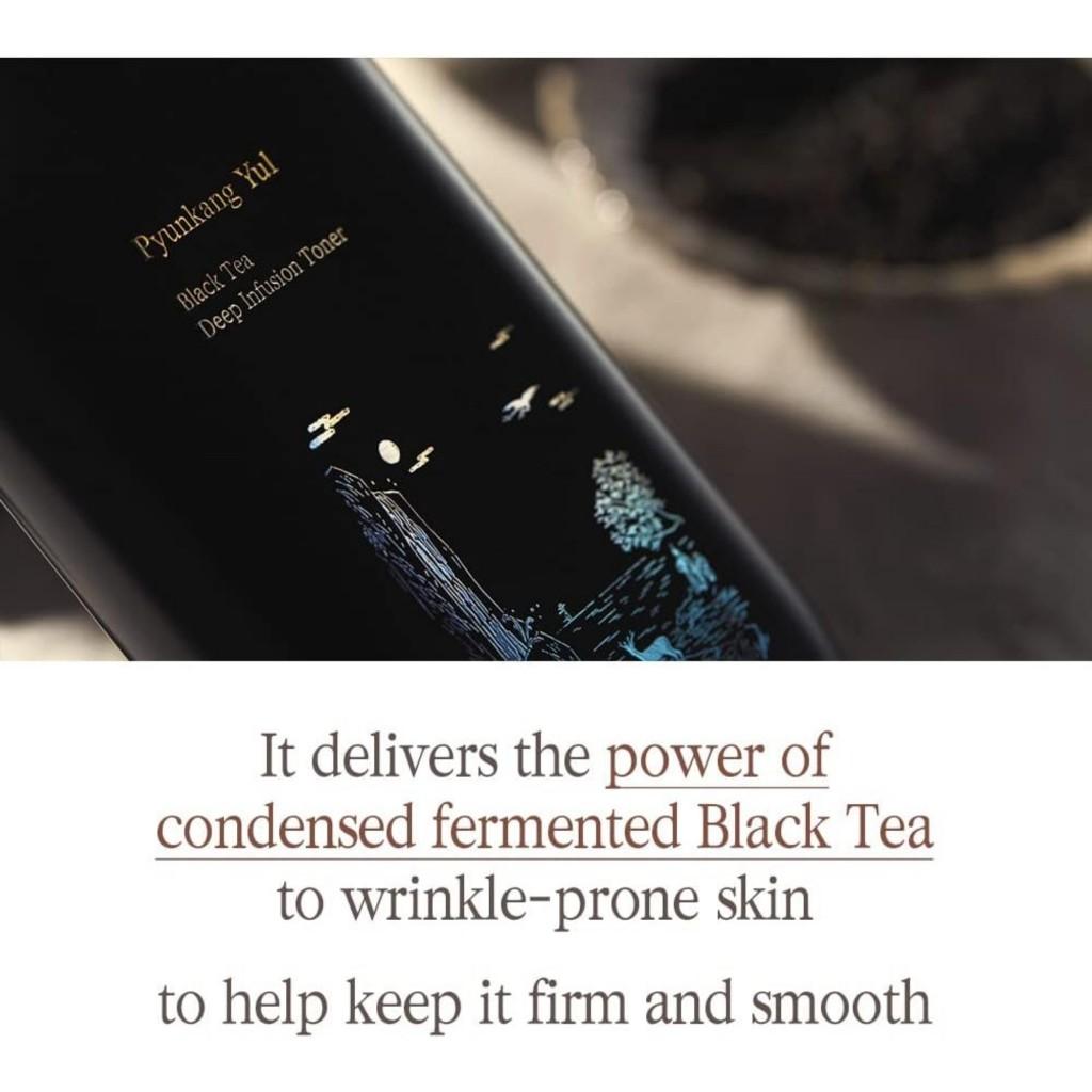 PYUNKANG YUL Black Tea Deep Infusion Toner, 130ml | Korean Anti-Aging Facial K Beauty Toner