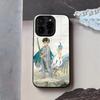 Чехол для телефона B-Boy And H-HeronS для IPhone 17 Air 16 E Pro Max 15 14 13 Mini 12 Pro 11 Max Plus Черная стеклянная крышка