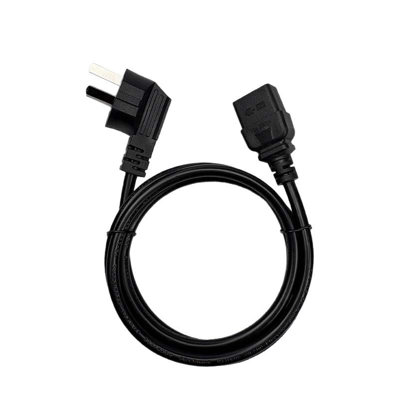 10A Plug with C19 Oxygen-Free Copper Core Insulated Flame-Retardant Power Cord for Monitors and Printers