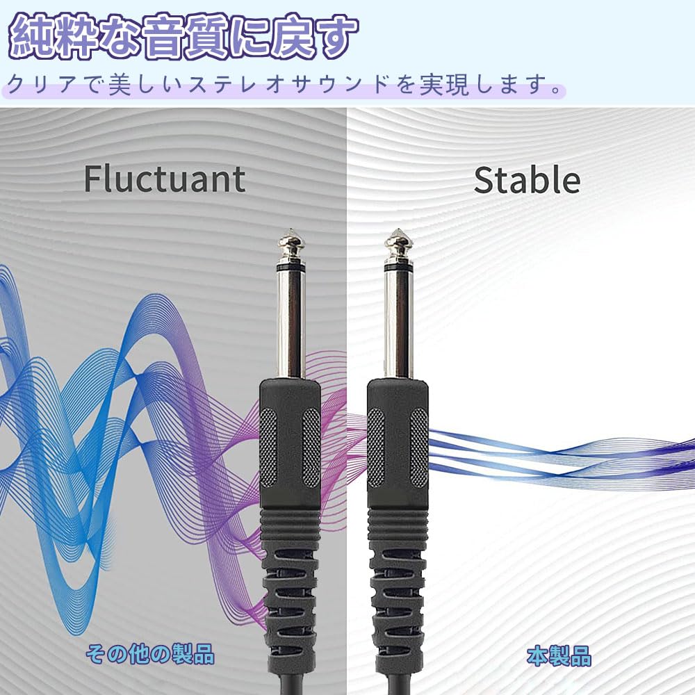 Гитарный экранированный кабель Гитарный кабель Штекер Басовый экранированный Инструментальный кабель, который трудно сломать, для Баса/Клавишных/Усилителя/Барабанов (Тип S-S, 1,5 м)