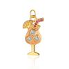 Sun Star Moon Crescent Copper Zircon Charm Clouds Hamsa Hand Leaf Juice DIY Jewelry Bracelet Earring Necklace Pendant