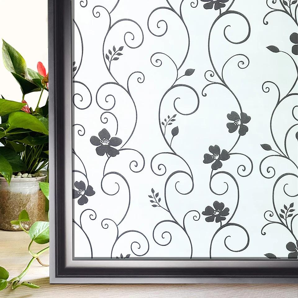 Витражная пленка для окон, защитное стекло, виниловая матовая самоклеящаяся пленка для дома, терморегулирующая тонировка, УФ-защитная наклейка на окно