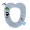Adhesive Toilet Seat Protectors Plush Cartoon Mat, Soft Thickened Washable Bathroom Pad Portable Handles with Handle, Warm Skin-Friendly Cushion