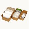 Sundries Storage Basket Straw Storage Three-Piece Basket Straw Collection Non-Rattan Wicker