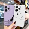 Cat Soft Silicone Case For Samsung A55 A35 M35 S24 Redmi Note 13 Pro 13C 14 Xiaomi Poco C65 iPhone 15 Huawei Honor 200 Realme Camera Shockproof Cover