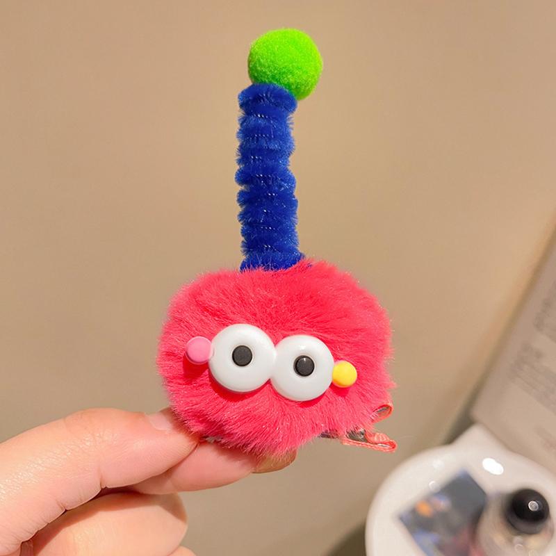 Милые мягкие украшения для волос для девочек, осенние и зимние заколки для волос, пушистые заколки-утконосы, головные уборы, милые открытки для волос, причудливые