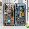 Продвинутый чехол для телефона с печатной платой для Samsung Galaxy S25 Edge S24 S23 S22 S21 S20 Ultra Plus FE A55 Ударопрочный мягкий чехол Fundas