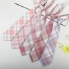 JK Маленький Галстук Женский Колледжный Стиль Ленивый Японский Клетка Форма Рубашка Галстук Студент Ins Мужской и Женский Короткие Стиль Бесплатно