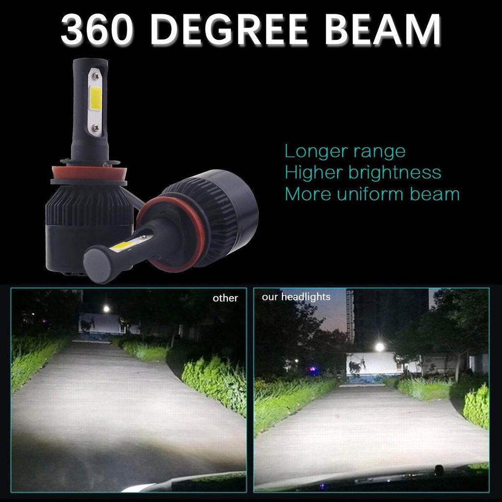 1 пара светодиодных автомобильных фар теплого белого света. Черный корпус S2.10000LM автомобильные светодиодные фары H4 H1 H7 H8 H9 H11 H16 9005 HB3 9006 HB4 3000K 4300K ​​6000K