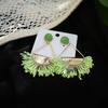 Japanese And Korean Bohemian Summer Beach Vacation Seaside Woven Big Earrings Women'S Small Fresh Earrings Candy Color Color