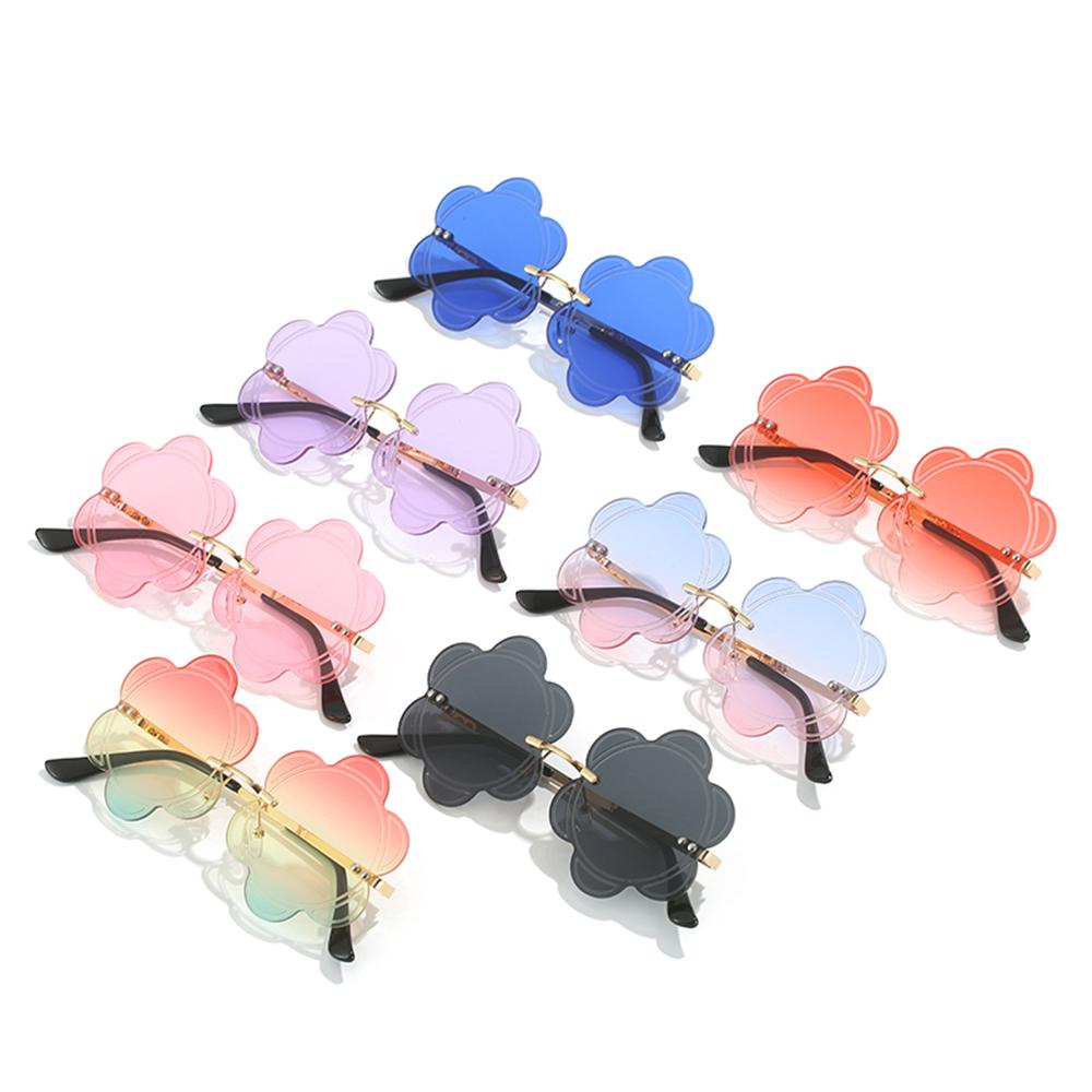 Party Favor Rimless Snowflakes Shades Photo Glasses Fashion Sun Glasses Flower Lens Sunglasses