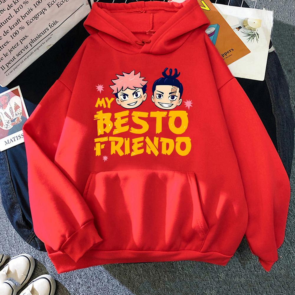 Japan Anime Jujutsu Kaisen Graphic Hoodies Vintage Oversized Hooded Sweatshirt Long Sleeves Hoodie Men Women Clothes