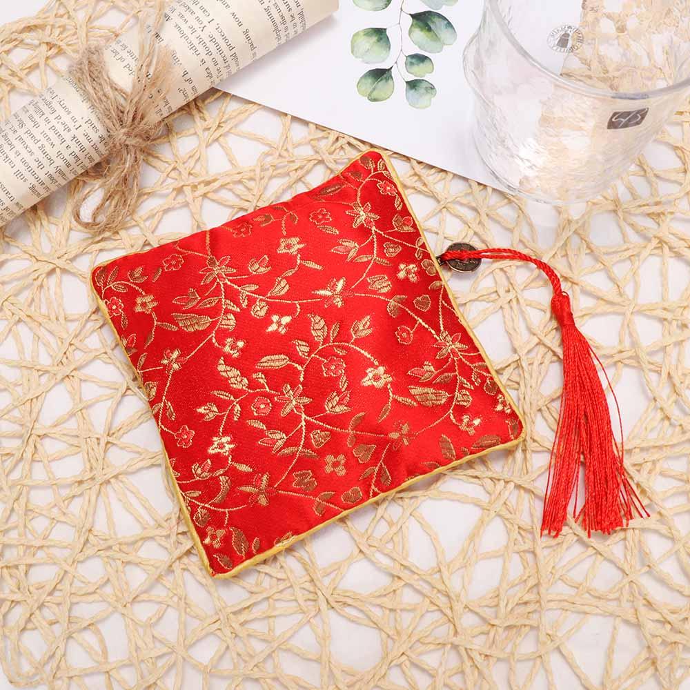 Purse Buddhist Brocade Fabric Packaging Beads Floral Jewelery Bag Wallet Handbags Tips Bag