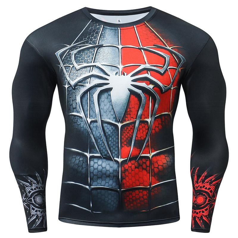 Mens Training Compression Shirt Long Sleeve Running Sportswear Outdoor Sports Menswear