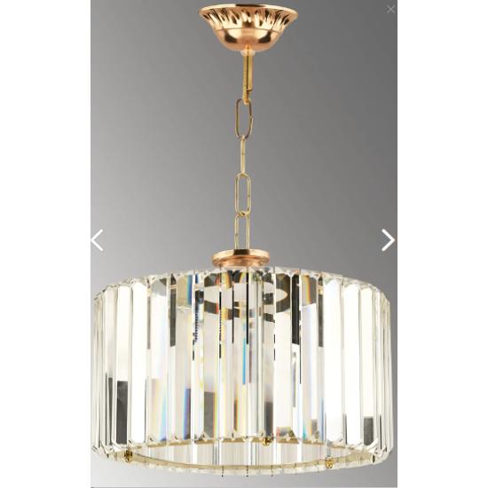 Роскошная люстра с бриллиантовым золотом и хрустальным камнем