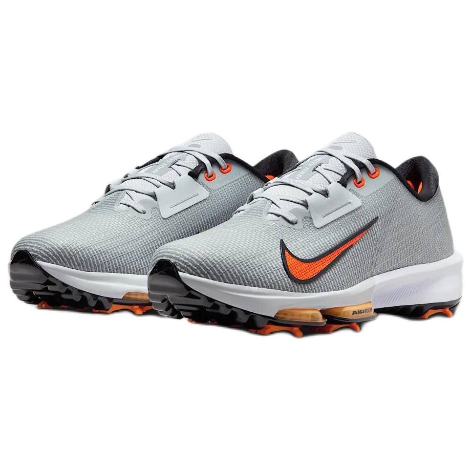 Nike Air Zoom Infinity Tour 2 Golf Pure Platinum Safety Orange Мужские кроссовки Серо-белые HQ2158-001