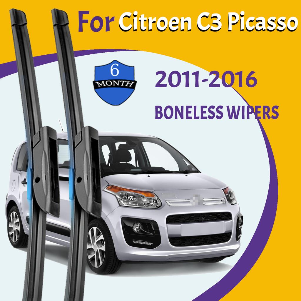 Wiper Blades For Citroen C3 Picasso 2011-2016 Front Windshield Clean Window Windscreen Auto Parts Car Rain Brushes 24''+16''