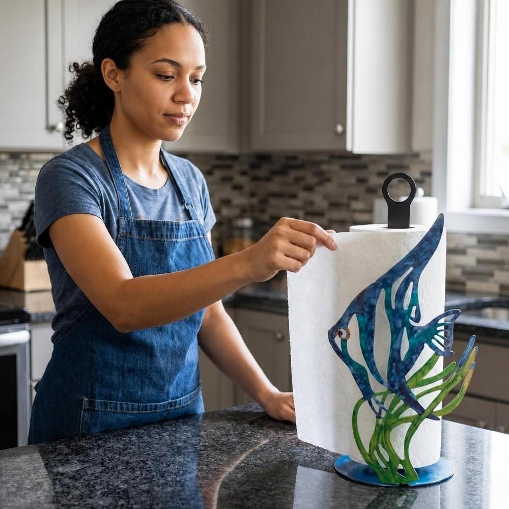 Vertical Storage Tissue Holder 2D Flat Acrylic Kitchen Roll Holder Paper Towel Holder Dining Room