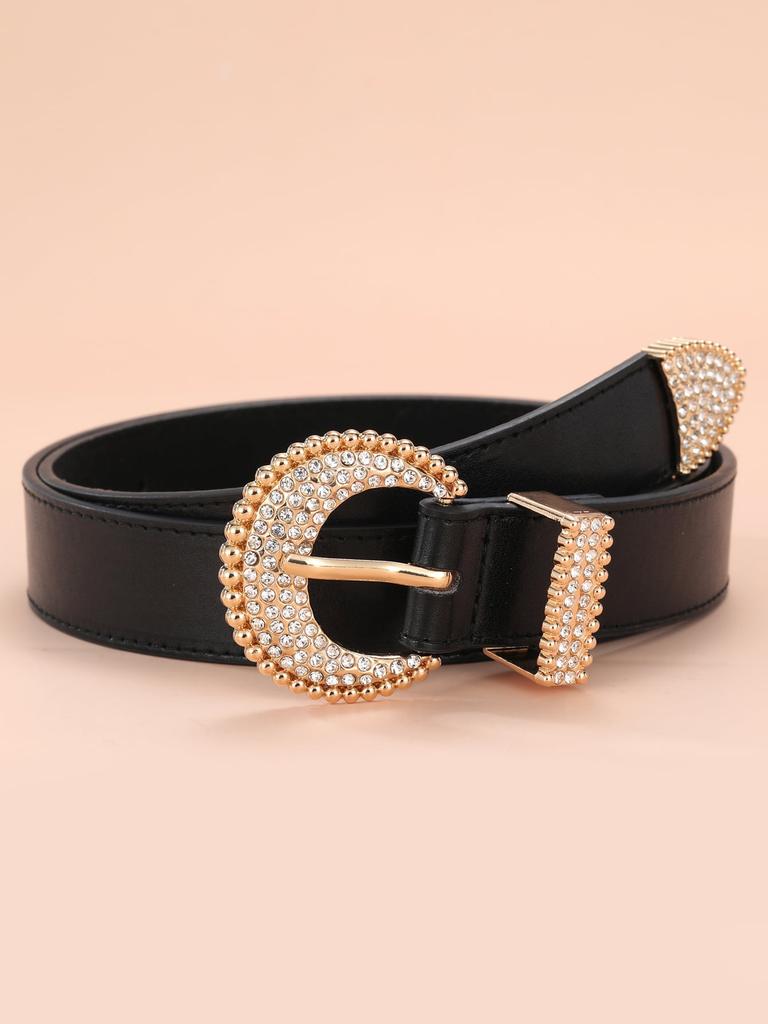 Ladies Belt Dot Diamond Gold Buckle Atmospheric Jeans Decorative Belt