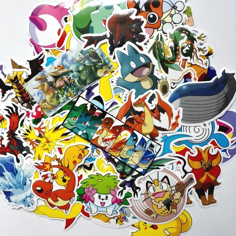 Premium Quality Pokemon Stickers Collection Featuring Mimikyu Pikachu Bulbasaur Sun Moon