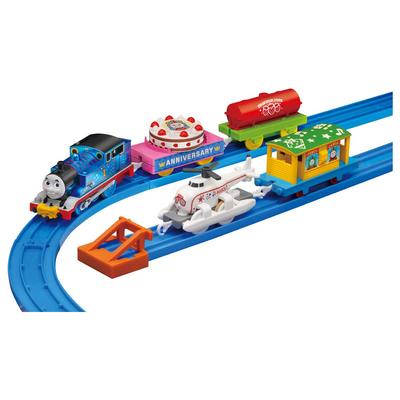 TAKARA TOMY Plarail Томас 30-летие Искрящийся Томас и Гарольд Коллекция для вечеринки Игрушечный поезд для детей от 3 лет