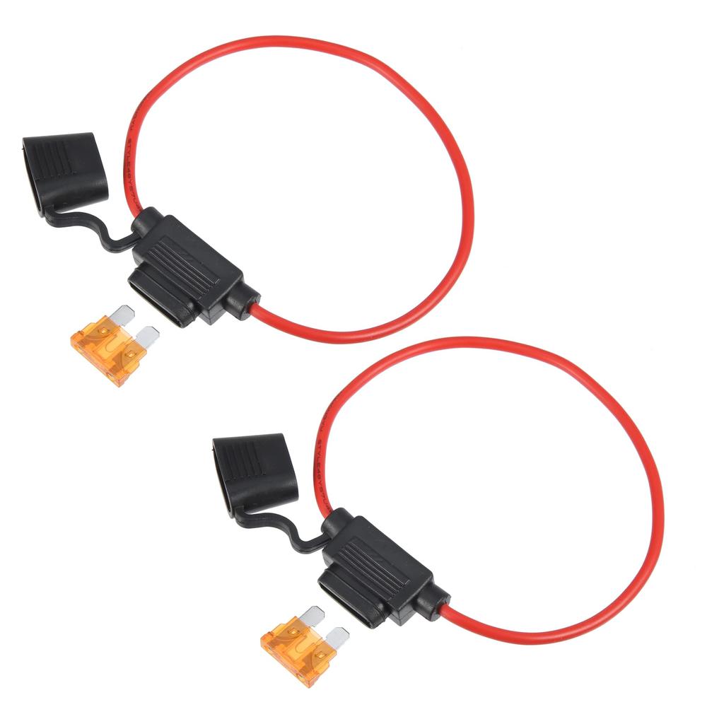uxcell DC 32V 14 Gauge Car Inline ATC Style Inline Fuse Holder with 5A Fuse 2 Sets