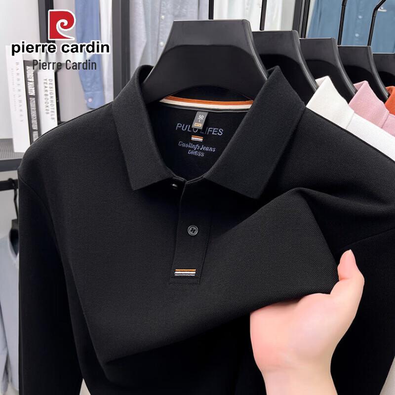 Pierre Cardin Мужская футболка-поло с длинным рукавом из мерсеризованного хлопка