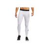 Adidas Logo Print Color Block Compression Pants Men Bottoms White GL9874