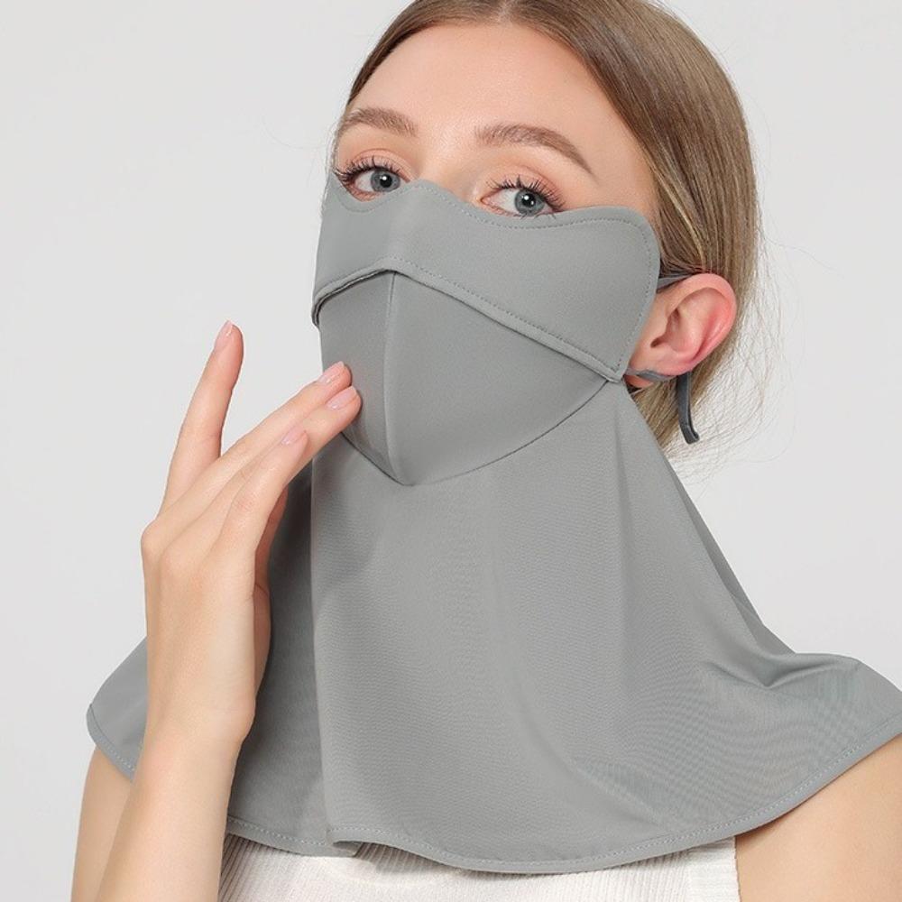 Anti-UV Ice Silk Sunscreen Mask Neck Protection Facial Gini New Bandana Scarfs Outdoor Sports