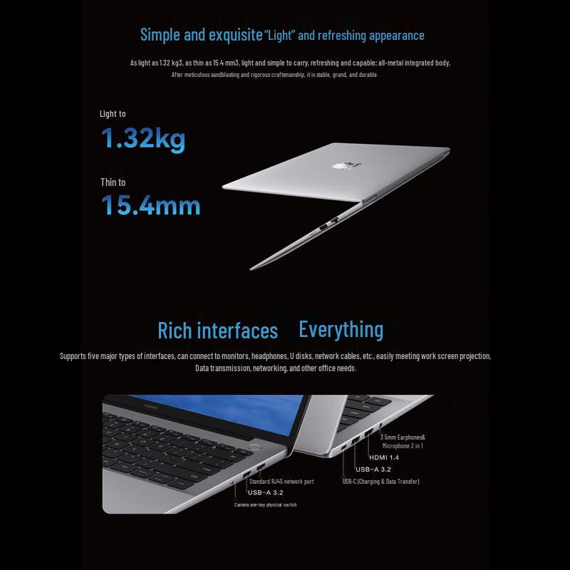 Huawei Бизнес-ноутбук Qingyun L540x 14 дюймов (Китайская версия)
