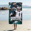 Роскошное пляжное полотенце P-Philadelphia E-Eagles Портативное Быстросохнущее Песок На открытом воздухе Путешествия Пляжное одеяло Тонкий коврик Полотенца для ванной