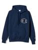 Hoodie Hoodie Sweatshirt Brushed Lining Big C Logo Sagara Patch Script Logo Embroidery Hooded Sweatshirt Action Style Navy S [Champion] C3-L119 Men's