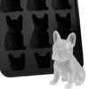 2Pcs French Bulldog Ice Model Silicone Mold Large 3D Ice Sculptures Maker Dishwasher Safe Ice Mold Easy Demolding Ice Mold