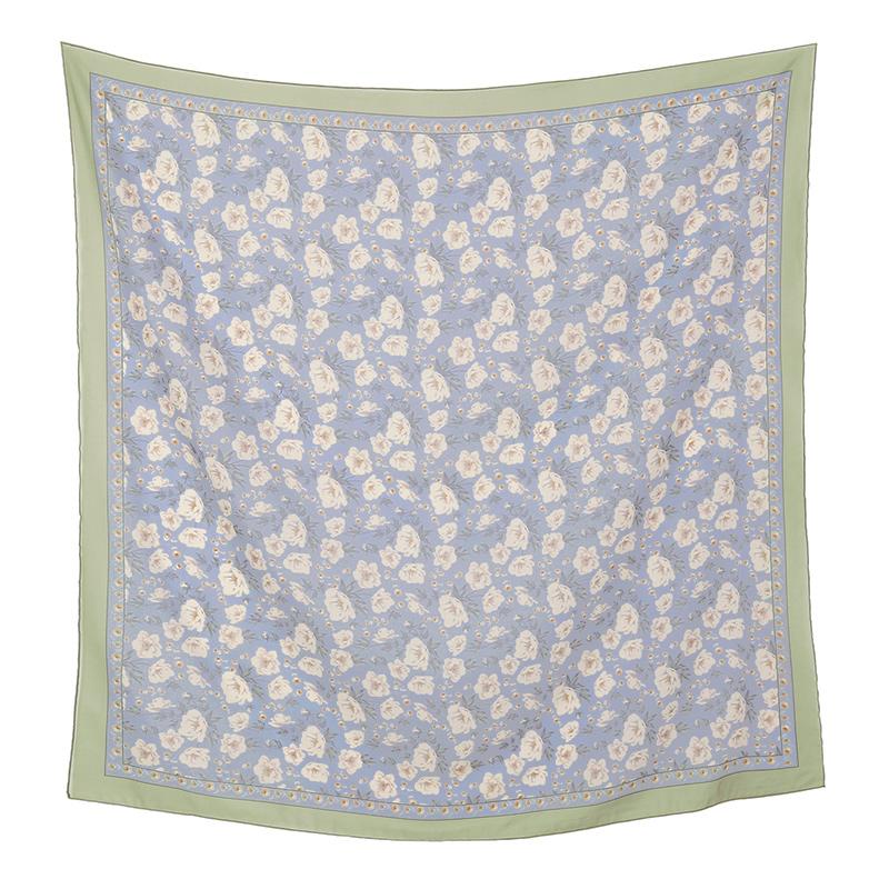 Малайзия Цветочный Принт 110 Квадратный Шарф Мусульманский Хиджаб Женщины Элегантные Шали Дамы Повседневный Головной Платок Тюрбан Косынка Оптовая Продажа