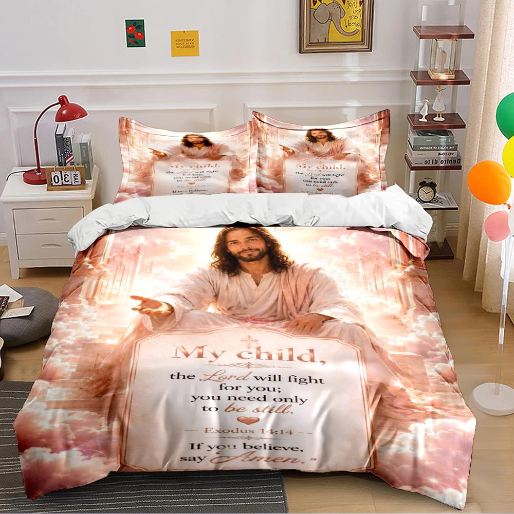"My Child Christian Bedding Set Design" Bedding set (1 duvet cover, 2 pillowcases, duvet not included)