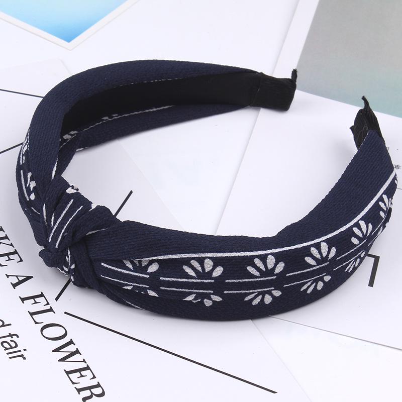 Women Fashion Elegant Cloth Knotting Fashion Leaves Wide Hairband Headband Hair Accessories