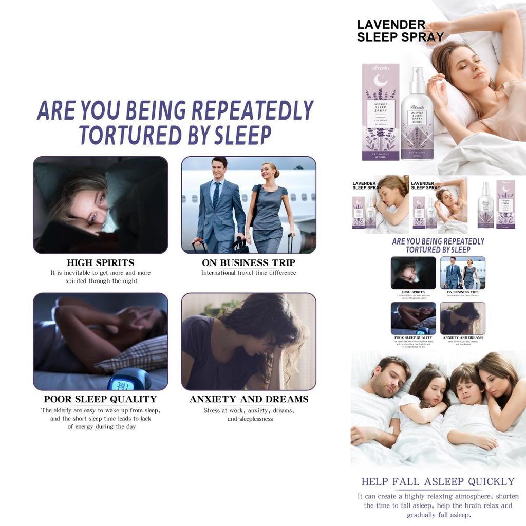 Ксимонс Успокаивающий спрей для сна с расслабляющей лавандой для снятия тревоги и спокойного сна