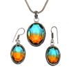 Tourmaline Set Gemstone Gift Wedding Party Bi-Color Pendant,Earring,Ring