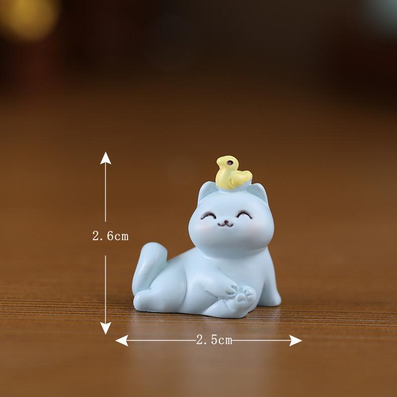 Cute Cartoon Resin Cat Ornaments For Daily Life Scenes And Miniature Decor