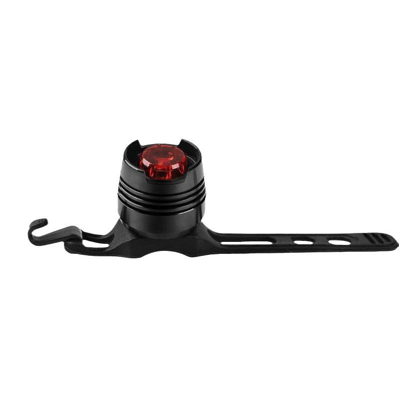 Bicycle LED Tail Light: Aluminum Alloy, Bright Ruby, Quick-Release Hook, Helmet Compatible, Mountain Bike Warning Light