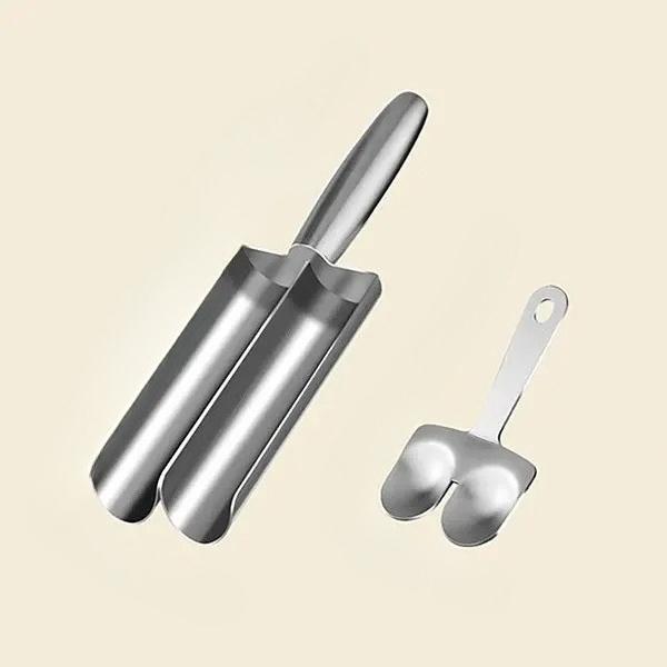 Набор для приготовления фрикаделек с антипригарным покрытием Easy-Release - Ручная ложка для фрикаделек для легкого приготовления рыбных шариков - Идеальный кухонный инструмент для домашней готовки