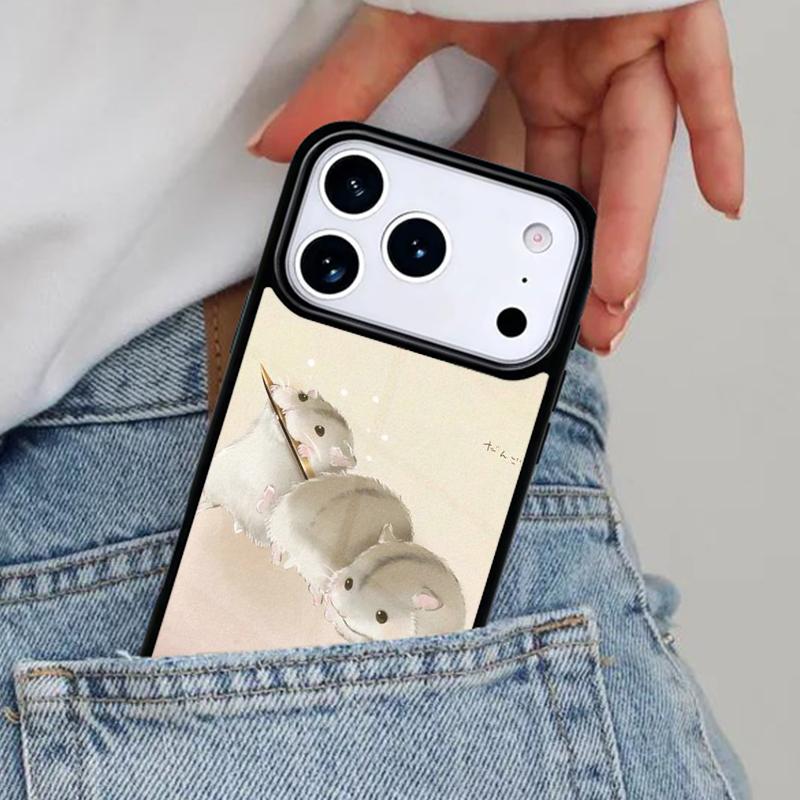 Мягкий чехол-коллаж с морской свинкой и хомяком для iPhone 16e 15 14 13 12 17 Pro Max Plus Air 17pro Чехол Coque