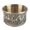 Bronze Wine Cup Retro Style Horse To Success Pattern Metal Wine Glass Hand Crafted Communion