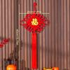 1pc Chinese Knot 2025 Spring Festival Ornaments Handmade Tassels Ornaments Home Decor with Fu Character Hanging Pendant