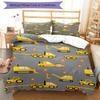 3pcs excavator Bedding Set Duvet Cover Closure Includes 1 Duvet Cover & 2 Pillowcases, Soft and Comfortable for All Seasons.